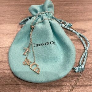 TIFFANY & CO LOGO DANGLE NECKLACE